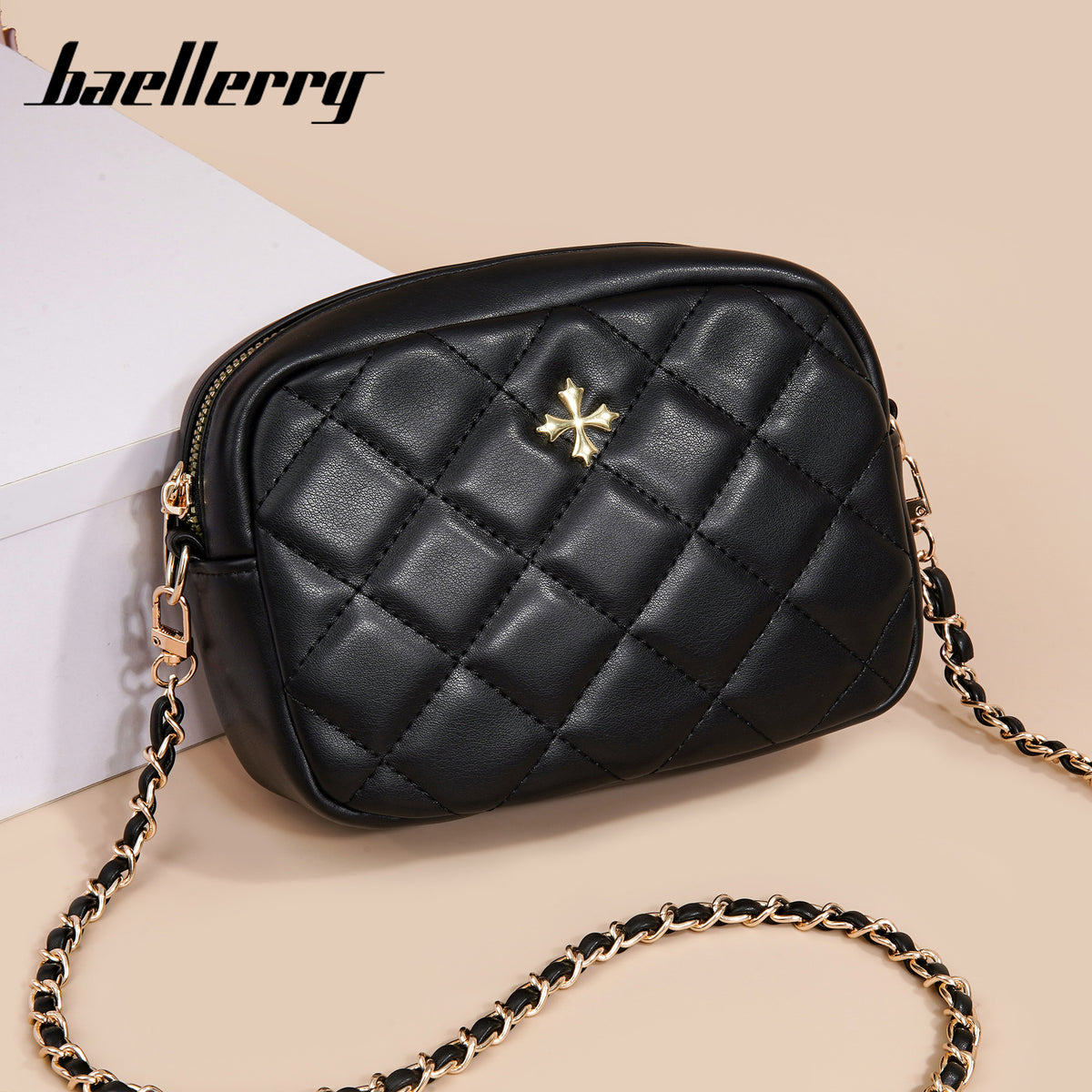 Lady's Fashion Quilted Rhombus Plaid Large Shoulder Bags