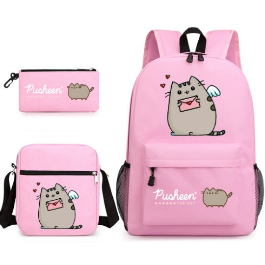 Women's & Men's & Fat Cat Three-piece Pencil Large Backpacks
