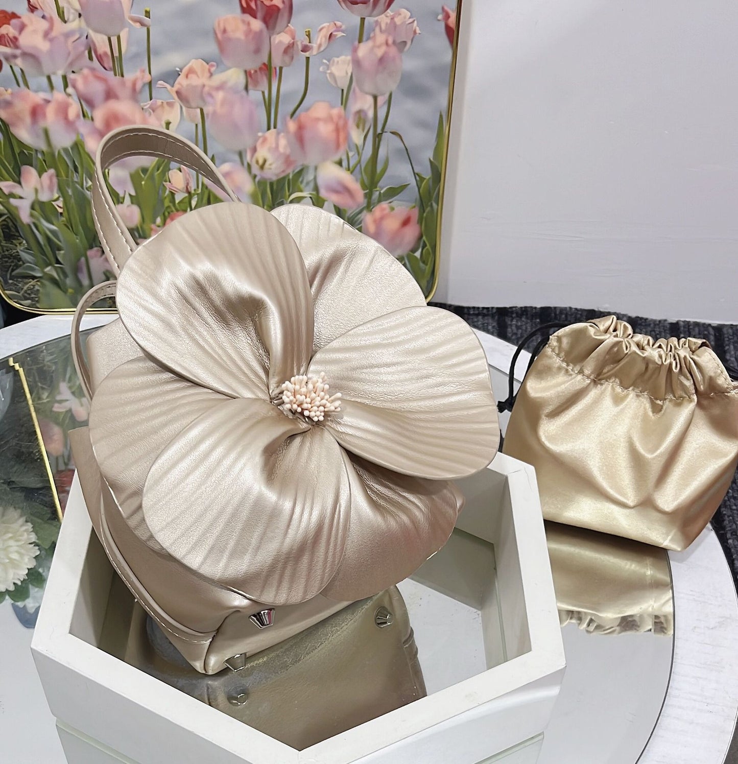 Women's Early Spring French Petal Flower Creative Bags