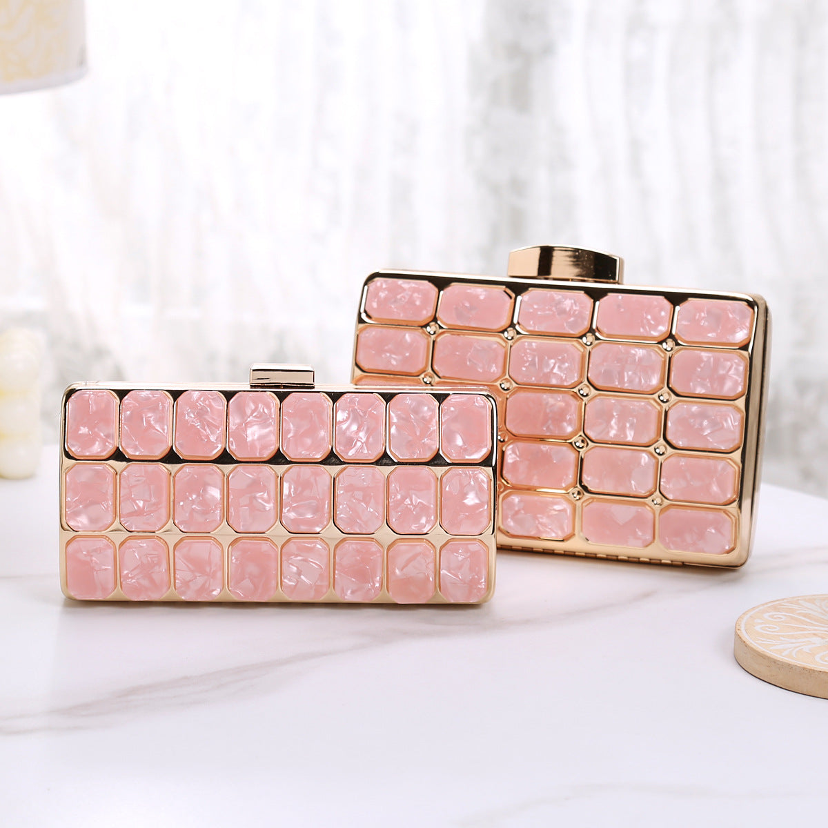 Comfortable Durable Stylish Acrylic High-grade Chain Evening Bags