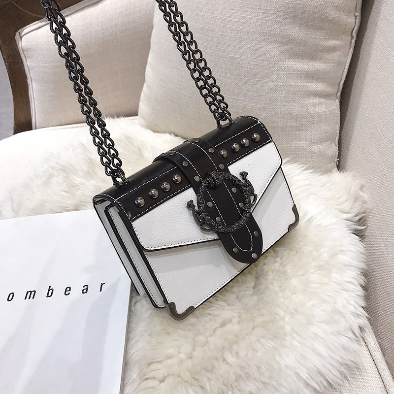 Slouchy Women's Rivet Retro Fashion Chain Women's Shoulder Bag