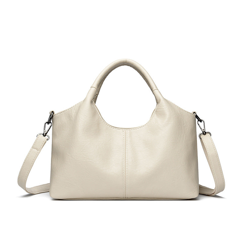 Women's Solid Color Sheepskin Vegetable Basket Niche Handbags
