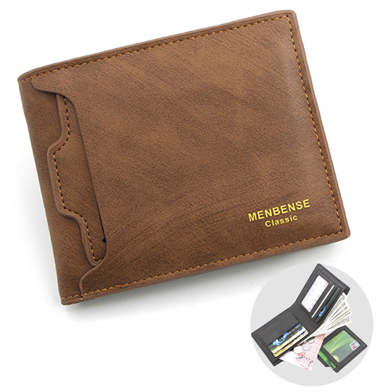 Men's Personalized Short Fashion Patchwork Multiple Slots Men's Wallet