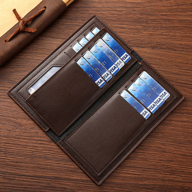 Men's Long Hot Korean Style Plaid Trendy Men's Wallet