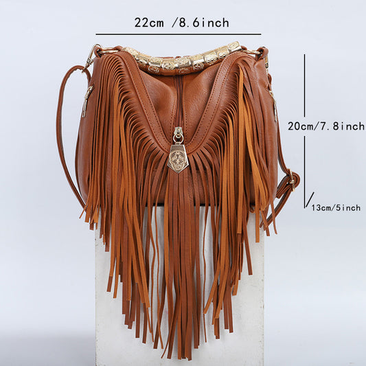Women's Innovative Graceful Tassel Fashion Pillow Handbags