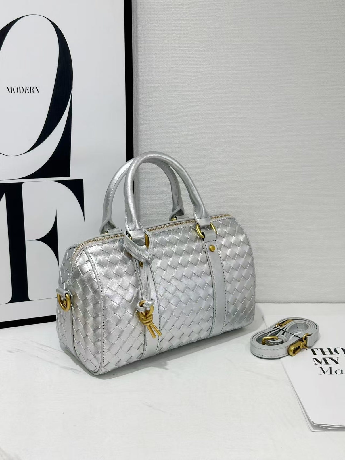 Versatile Women's Large Capacity Hand-woven Business Bags
