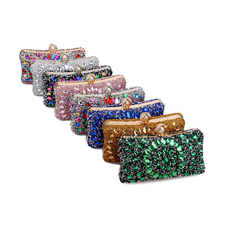 Women's Inlaid With Diamond Dinner High Sense Banquet Evening Bags