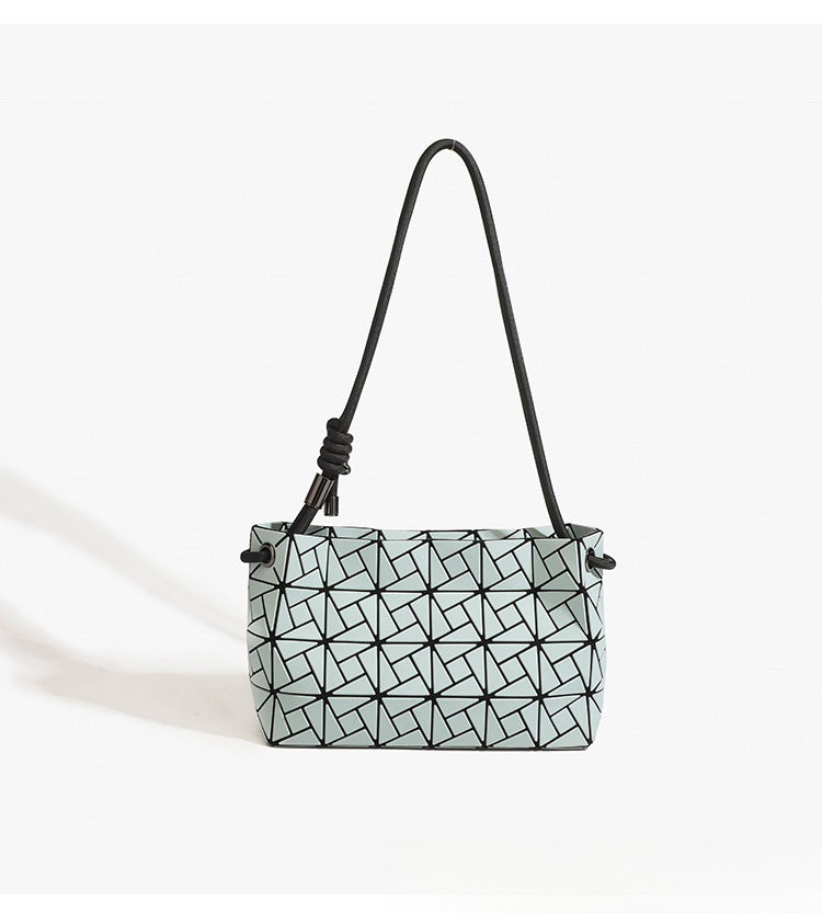 Women's High Quality Rhombus Geometric Underarm Drawstring Bags