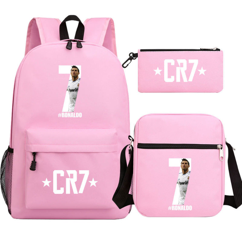 Women's & Men's & Football Star Junior Three-piece Suit Backpacks