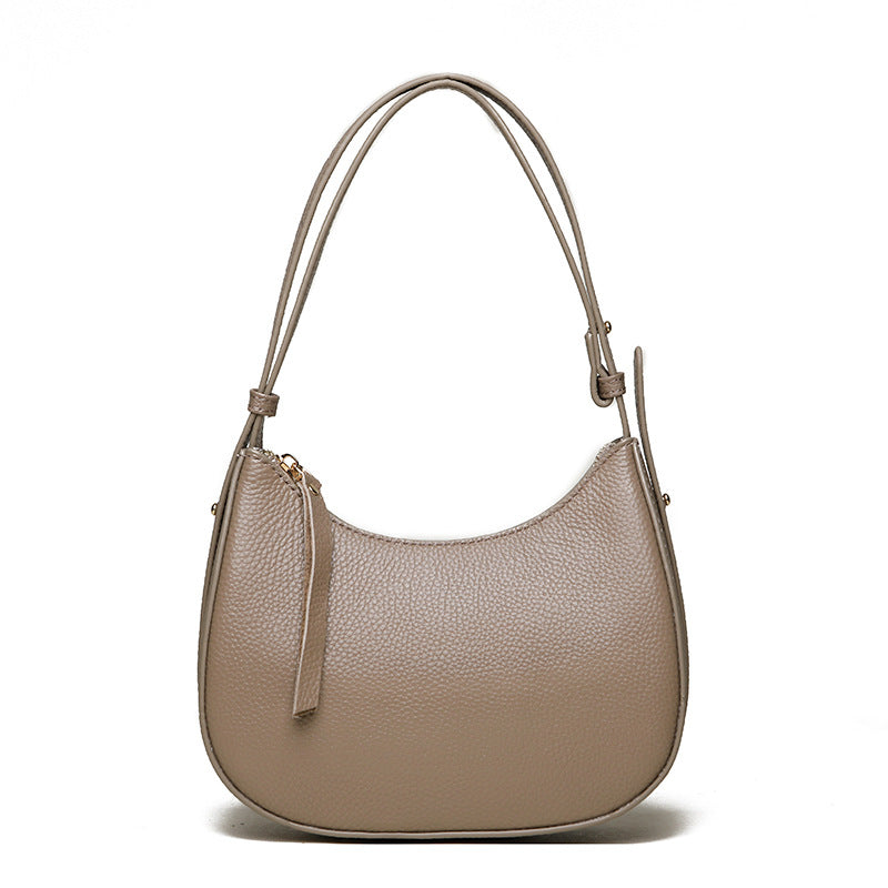 Women's Genuine Leather Fashionable High-grade Underarm Toe Shoulder Bags