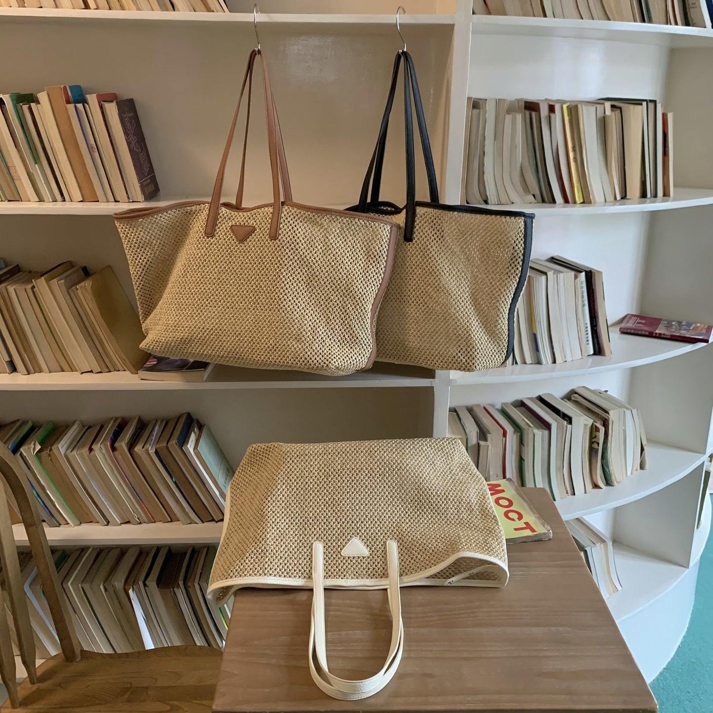 Women's Korean Straw Plaited Large Capacity For Design Woven Shoulder Bags