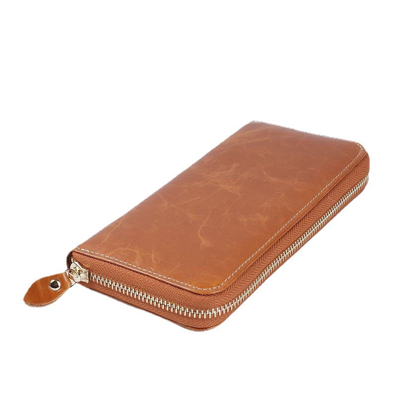 Women's & Men's Clutch Vintage First Layer Cowhide Fashion Multiple Slots Card Holder