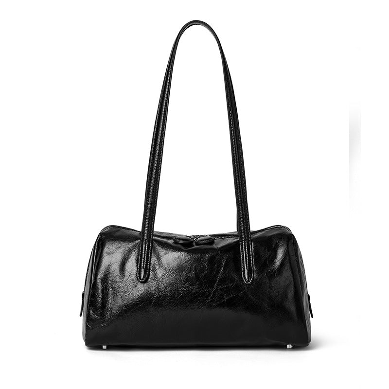 Women's High Sense Underarm Genuine Leather Large Handbags