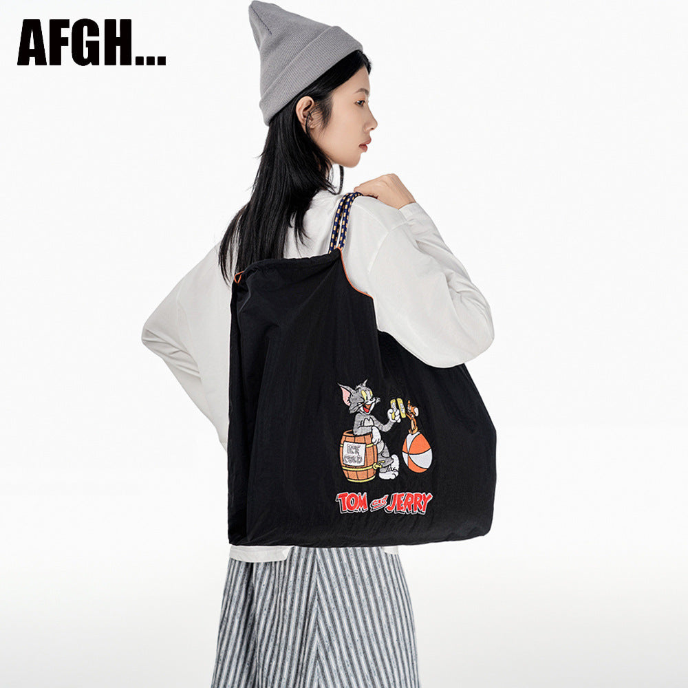 Authorized Cat Mouse Embroidered Shopping Premium Bags