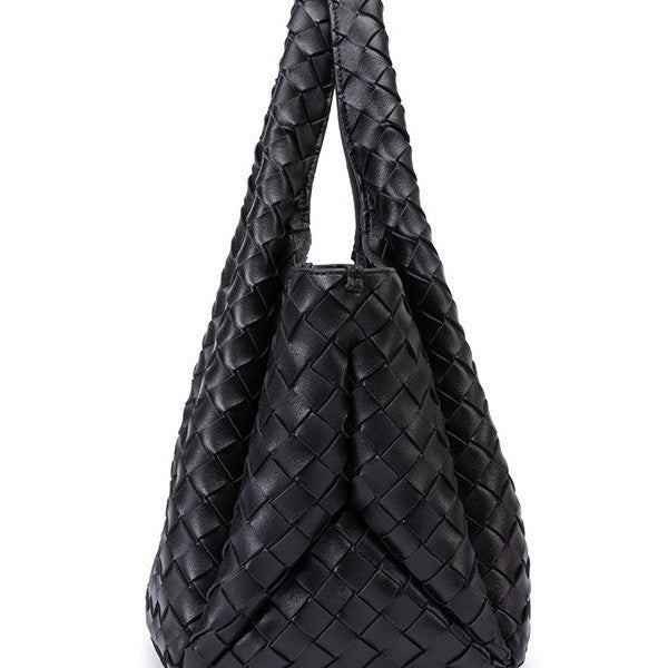Women's Trendy Sheepskin Handmade Double-sided Woven Hand-held Women's Handbag