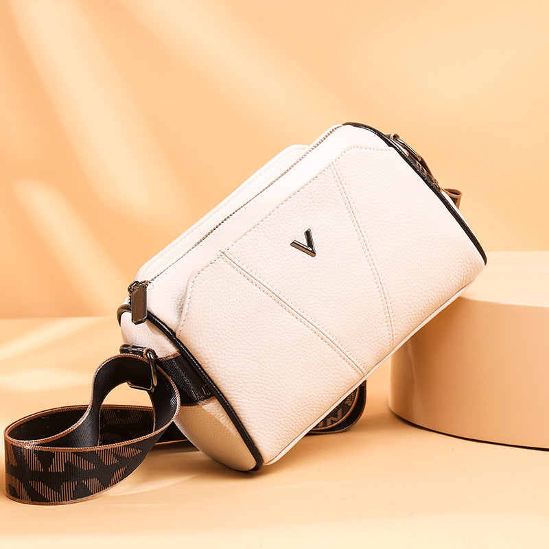 Leather Large Capacity Trendy Top Layer Crossbody Bags