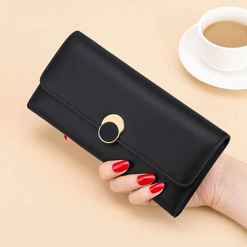 Women's Long Clutch Genuine Leather Document Ladies Wallet