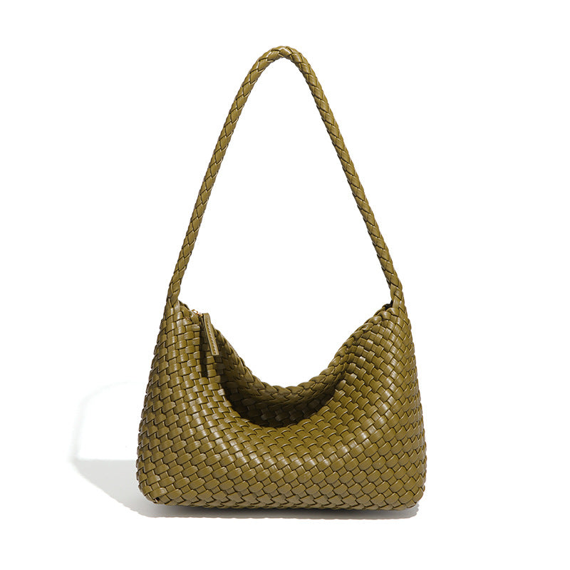 Women's Niche Underarm Vegetable Basket Woven Versatile Lazy Women's Shoulder Bag