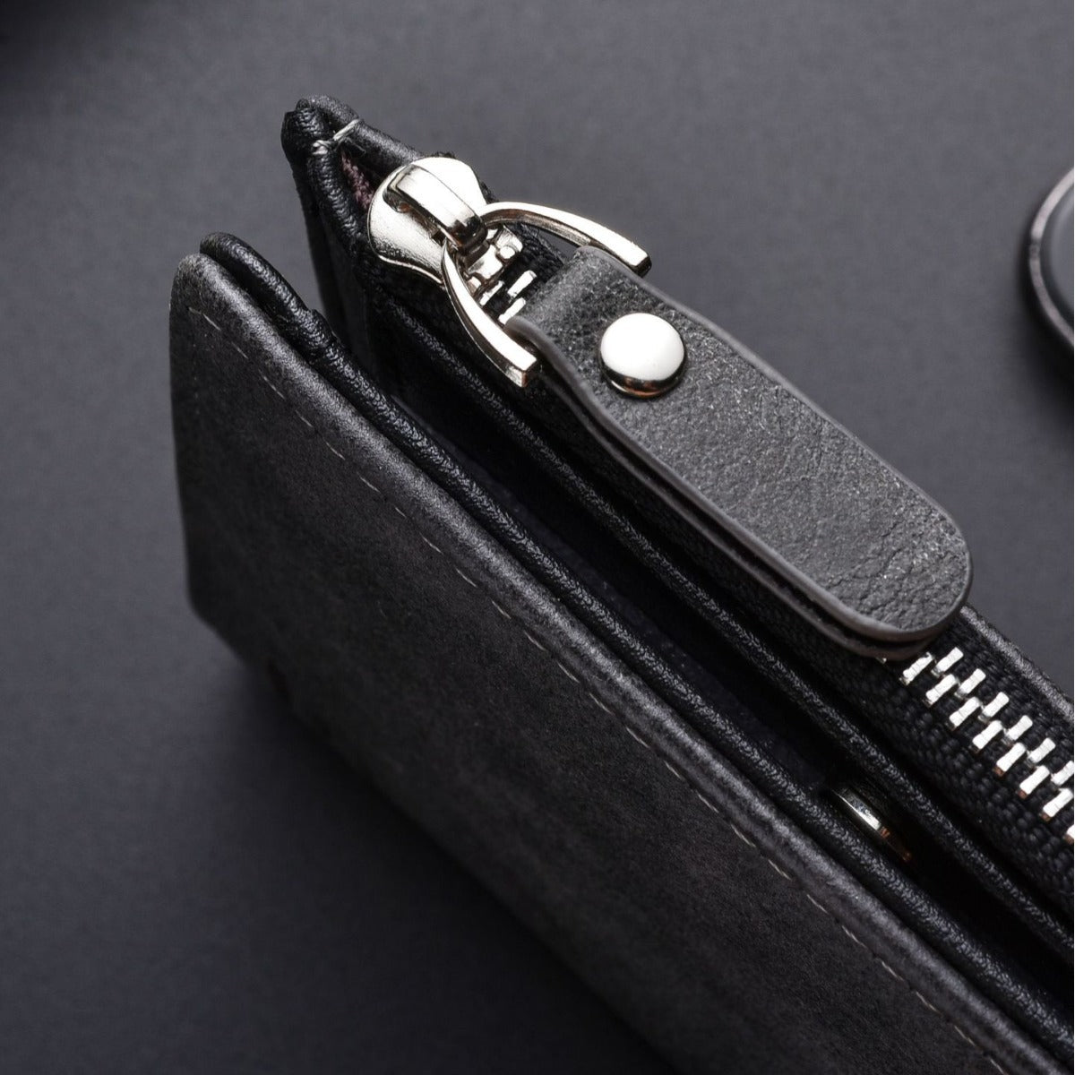 Men's Business Zipper Short Large Capacity Bill Bags
