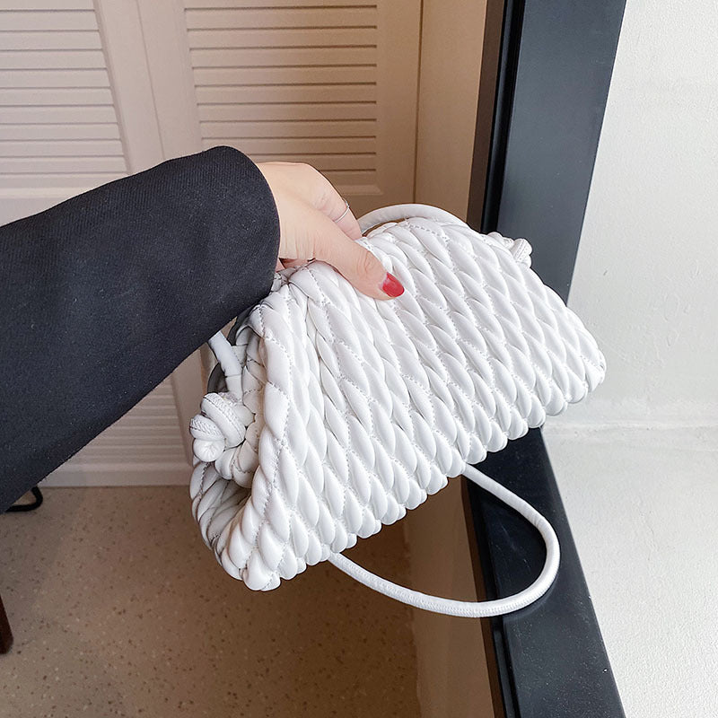 Pleated Cloud Spring Fashion Dumpling Clip Shoulder Bags