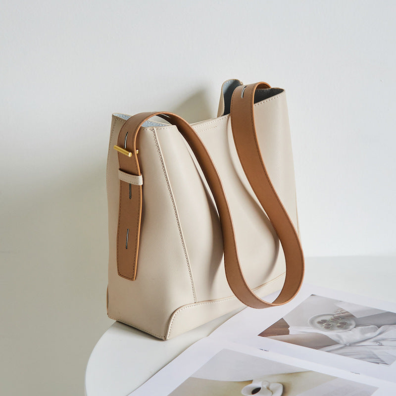 Women's Large Genuine Leather Capacity Commuter Shoulder Bags