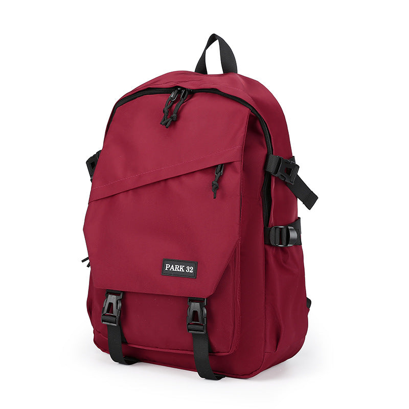 Men's Style Korean High College Trend Solid Backpacks