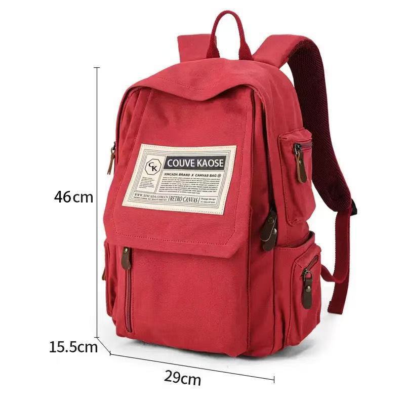 Women's & Men's & Canvas Computer Large Capacity Niche Middle School Students' Schoolbags
