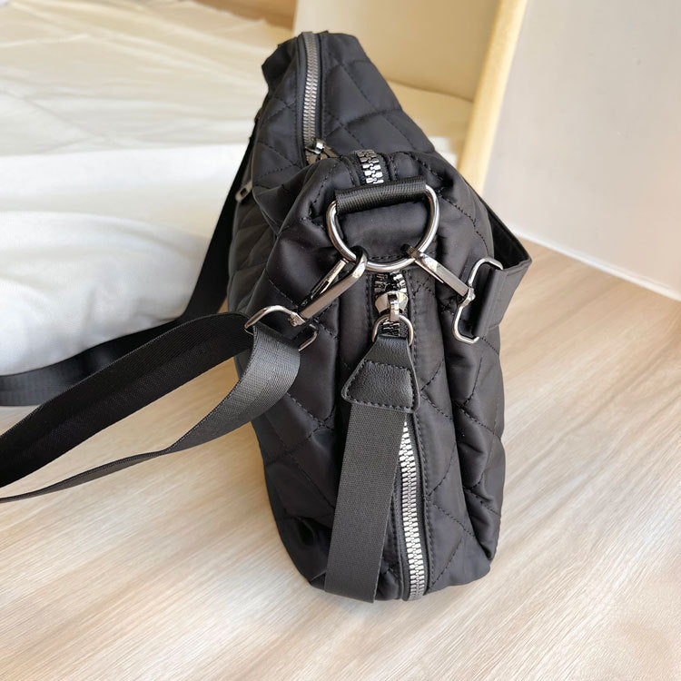 Cotton Rhombus Simple Nylon Cloth Large Tote Bags