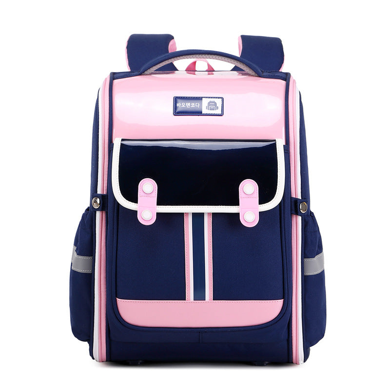 Surface Color Matching Light Tide Spine Protection Elementary School Students' Schoolbags