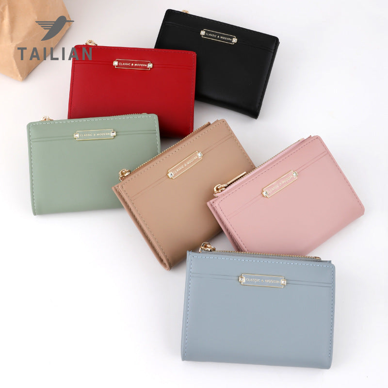 Elegant Versatile Unique Rhinestone Metal Short Ladies Wallet