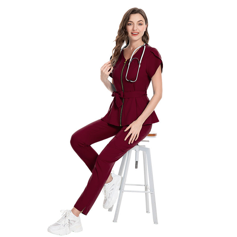 Women's Hospital Sleeve Fashion Operating Stretch Hand Uniform