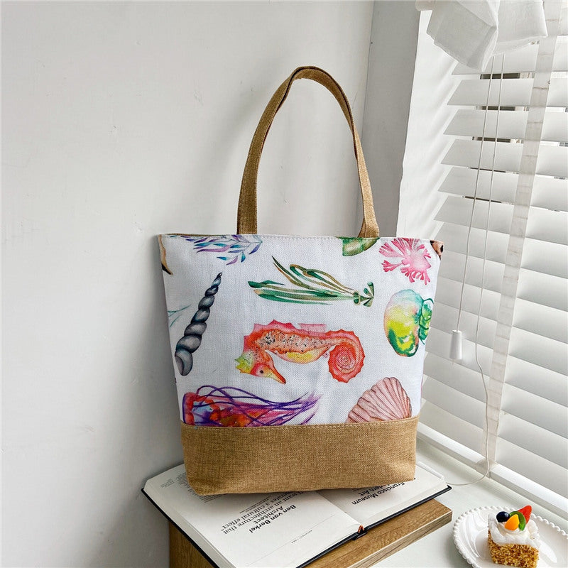 Women's Portable Simple Hot Printed Pattern Craft Large Women's Shoulder Bag
