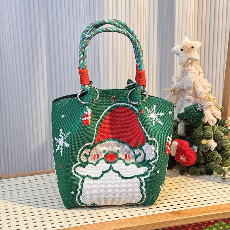 Festival Knitted Portable Out Large Capacity Women's Handbag