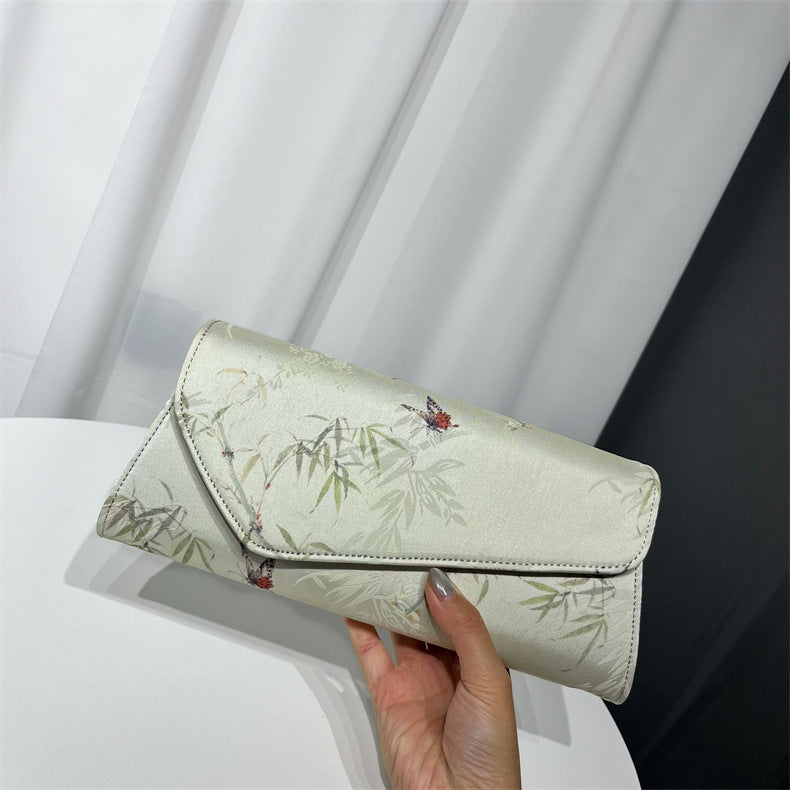 Women's Yarn Printed Clutch Dinner Dress Matching Handbags