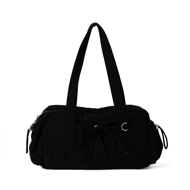 Autumn Niche Solid Color Nylon Portable Shoulder Bags