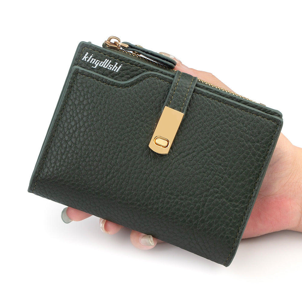 Women's Short Fashion High Sense Clutch Zipper Ladies Wallet