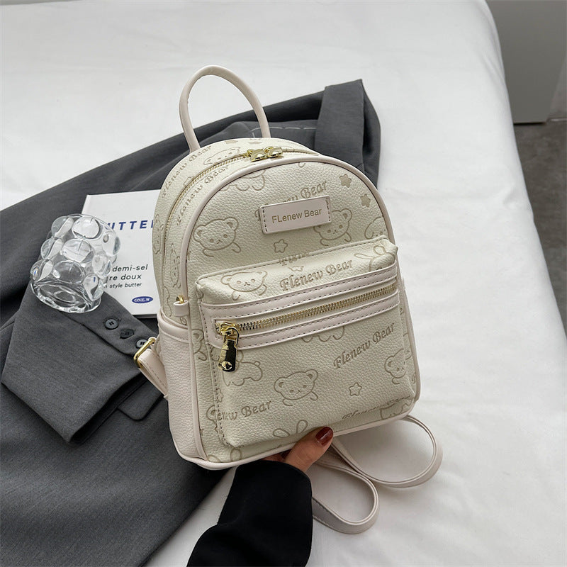 Graceful Cute Bear Printed Trendy Fashion Backpacks