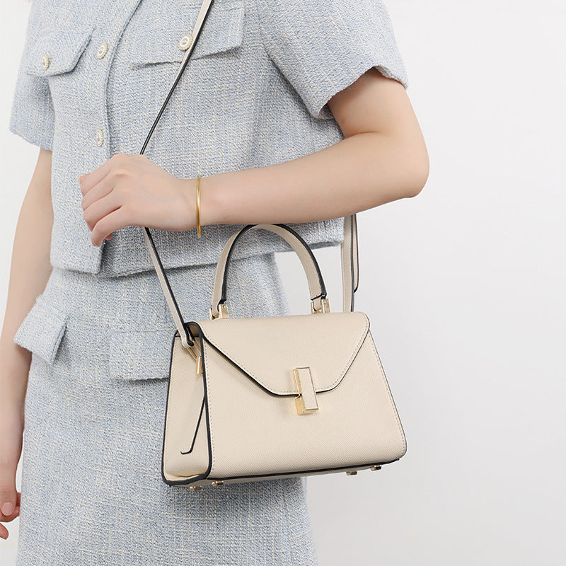 Women's Elegant Solid Color Palm Print Kelly Women's Shoulder Bag