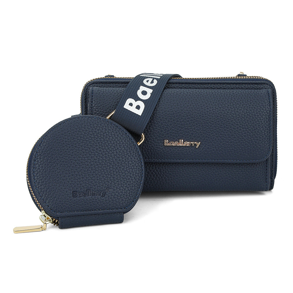 Women's Fashion Litchi Pattern Letter One Combination Bags