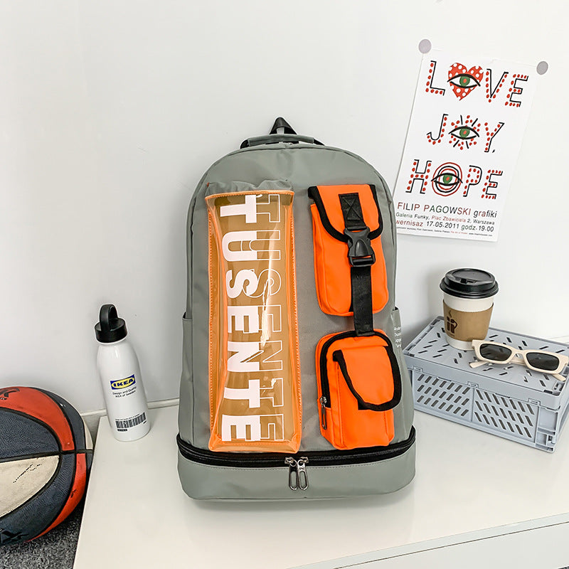 Men's Fashion Trendy Leisure Personalized Color Matching Backpacks