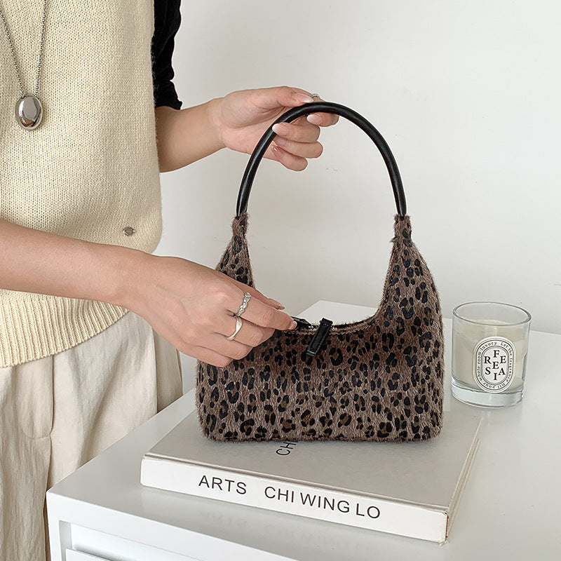 Women's Minority Design Leopard Print Autumn Moon Fashion Handbags