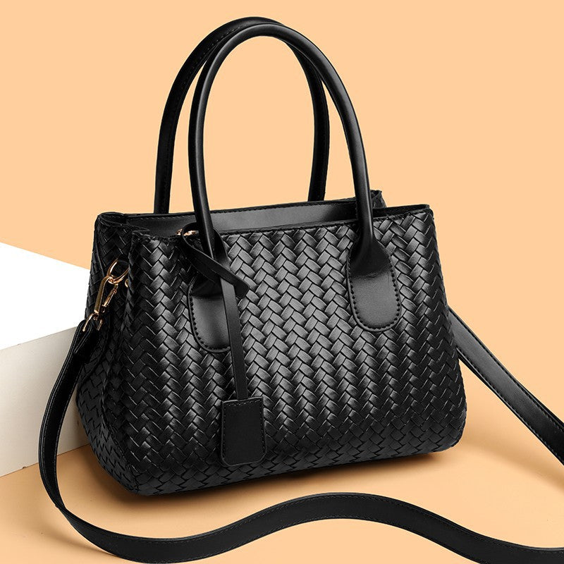 Women's Fashion Woven Large Capacity Portable Shoulder Bags