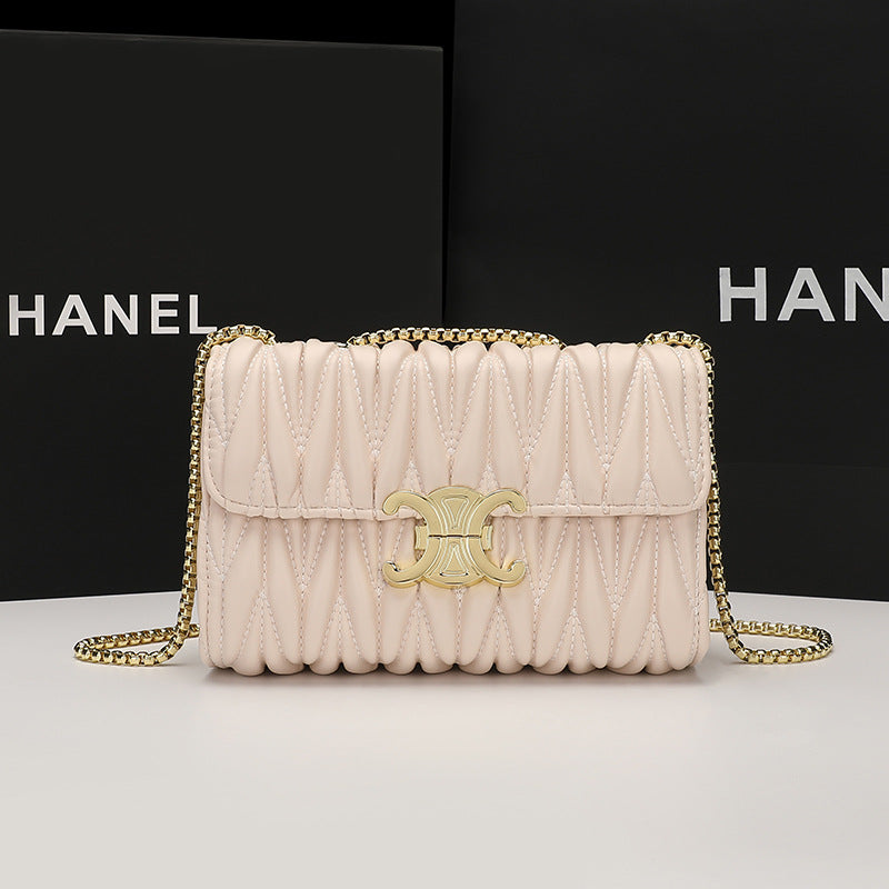 Simple Rhombus Embroidered Fashion Bone Chain Women's Shoulder Bag