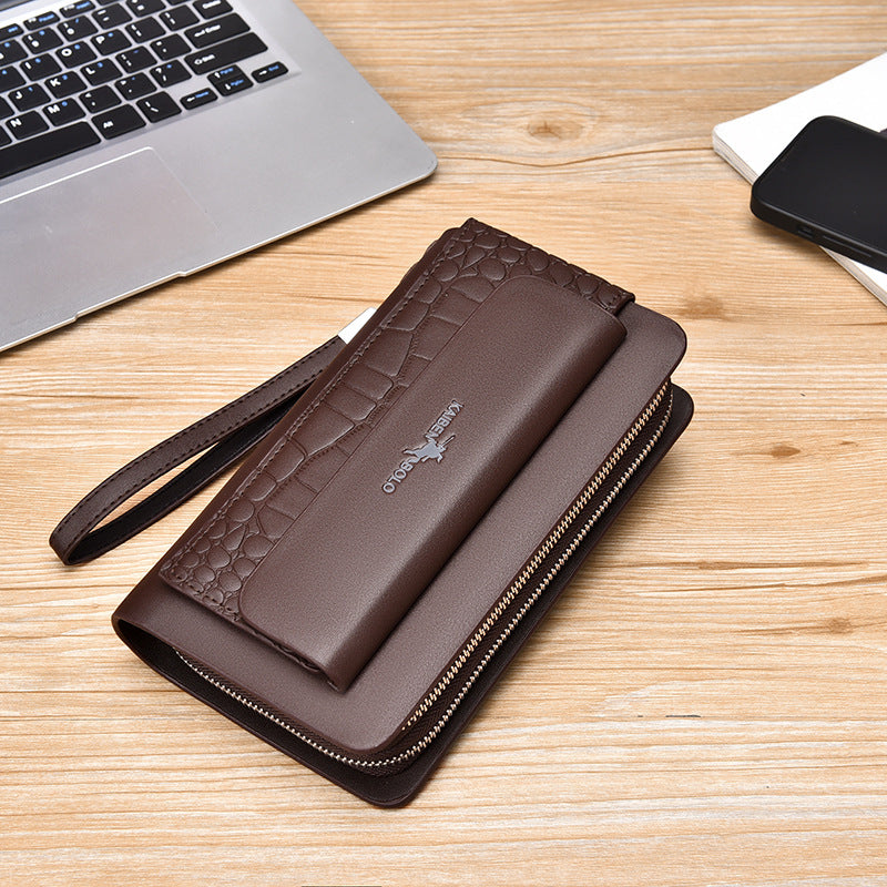 Men's Long Clutch Large Capacity Multiple Slots Men's Handbags