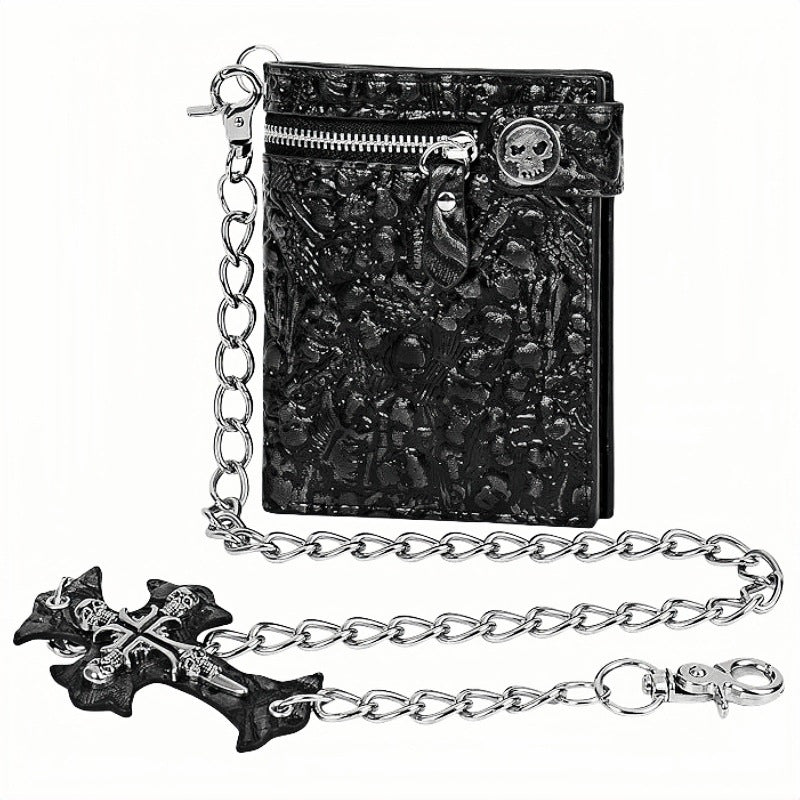 Men's Gothic Style Punk Death Skull Motorcycle Men's Wallets