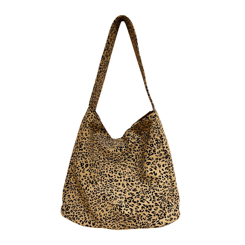 Women's Leopard Print Single Large Capacity Commuter Shoulder Bags