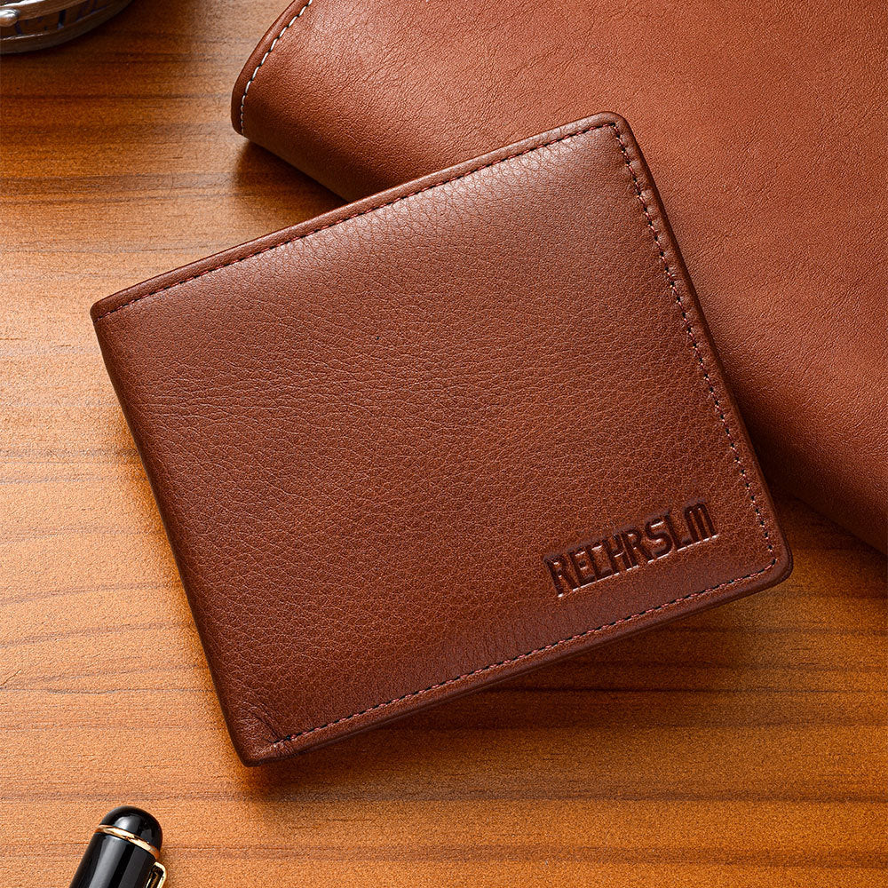 Men's Genuine Leather First Layer Cowhide High Purses