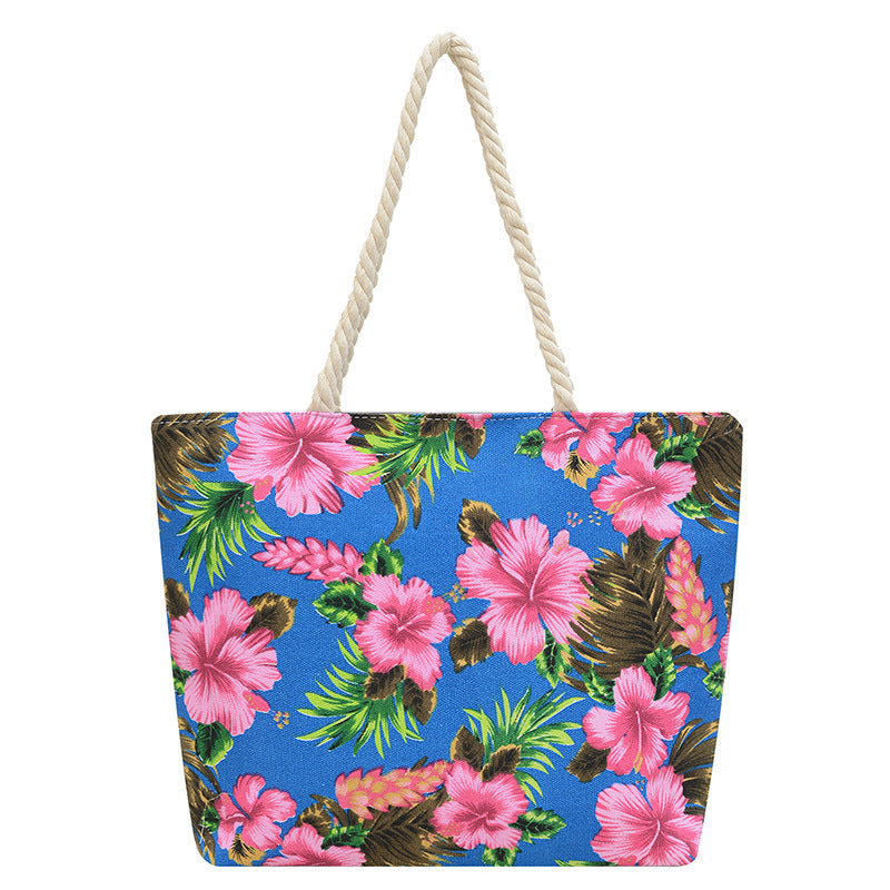 Women's Pattern Canvas Floral Cloth Ethnic Style Large Women's Shoulder Bag