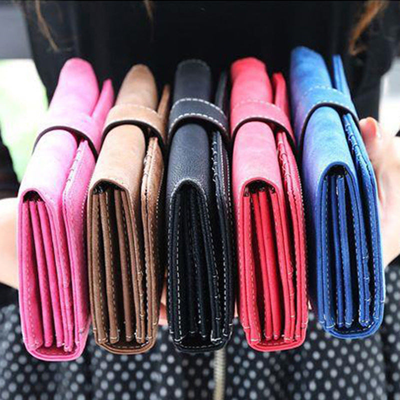 Women's Frosted Vintage Clutch Soft Leather Multifunctional Ladies Wallet