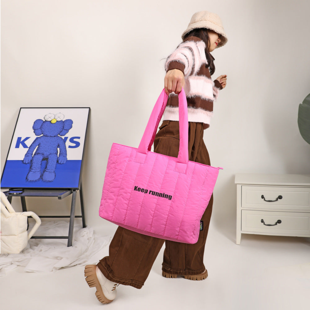 Women's Fashion Commuter Large Capacity Down Soft Shoulder Bags